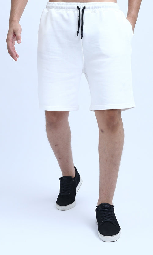 O202114 - Slip On Cotton Summer Shorts - Shiny White