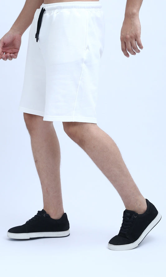 o202114 Slip On Cotton Summer Shorts - Shiny White