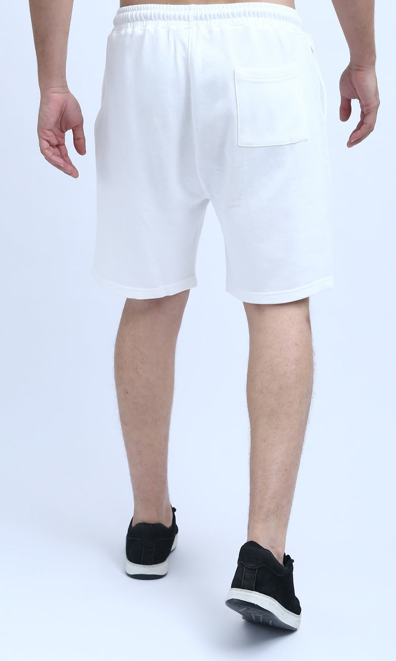 O202114 - Slip On Cotton Summer Shorts - Shiny White