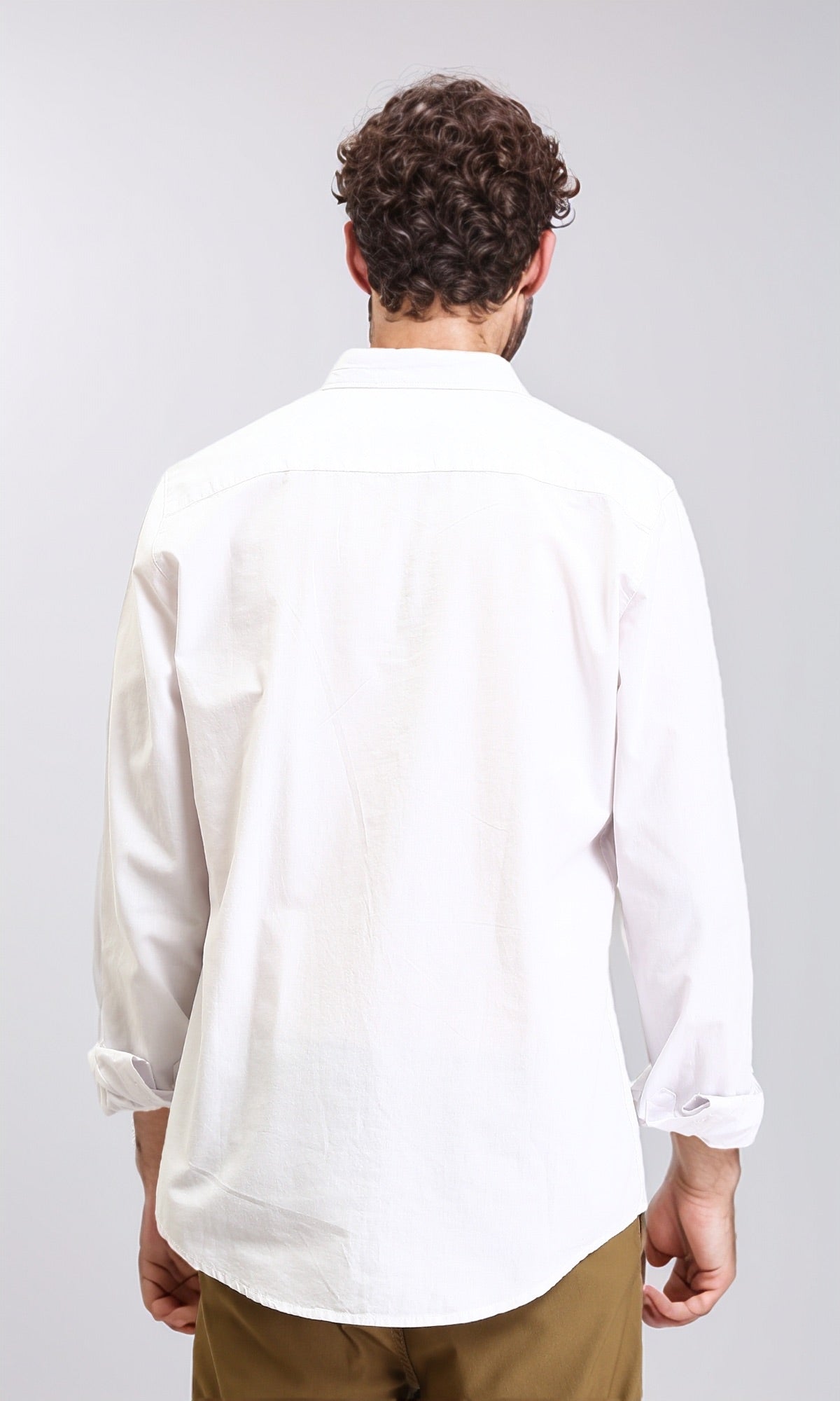 Essential Crisp White Button-Down Long Sleeve Shirt - O202129