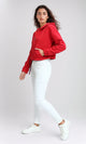 O202174 - Long Sleeves Casual Hoodie with Drawstring - Red