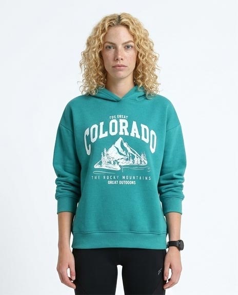 Ravin Women's Colorado Graphic Hoodie – Teal - O202175