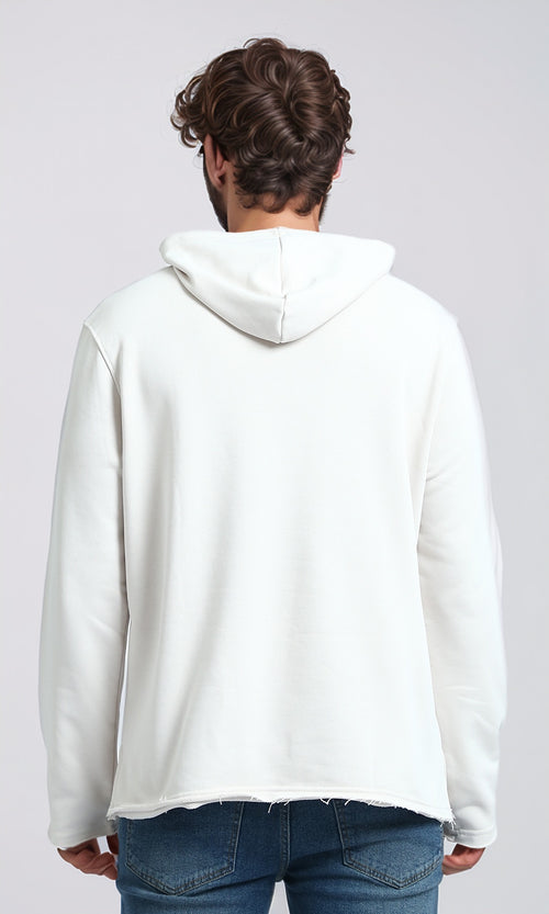 O202187 - Solid Long Sleeves Hoodie - Light Beige