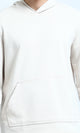 O202187 - Solid Long Sleeves Hoodie - Light Beige