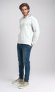 O202187 - Solid Long Sleeves Hoodie - Light Beige