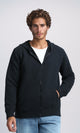 O202206 - Long Sleeves Winter Zipped Sweatshirt - Black
