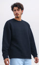 O202208 - Round Neck Slip On Sweatshirt - Black