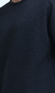 O202208 - Round Neck Slip On Sweatshirt - Black
