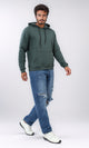 O202245 Solid Long Sleeves Hoodie - Dark Mentgreen
