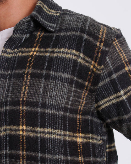 Ravin Men’s Mustard & Slate Check Flannel Shirt - O202254
