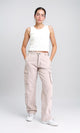 O202284 - Casual Cargo Pants with Multiple Pockets - Beige