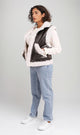 O202292 - Leather & Fur Vest - Black & White
