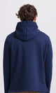 O202345 - Comfy Long Sleeves Solid Hoodie - Navy Blue