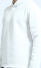 O202347 - Regular Fit Solid Winter Hoodie - White
