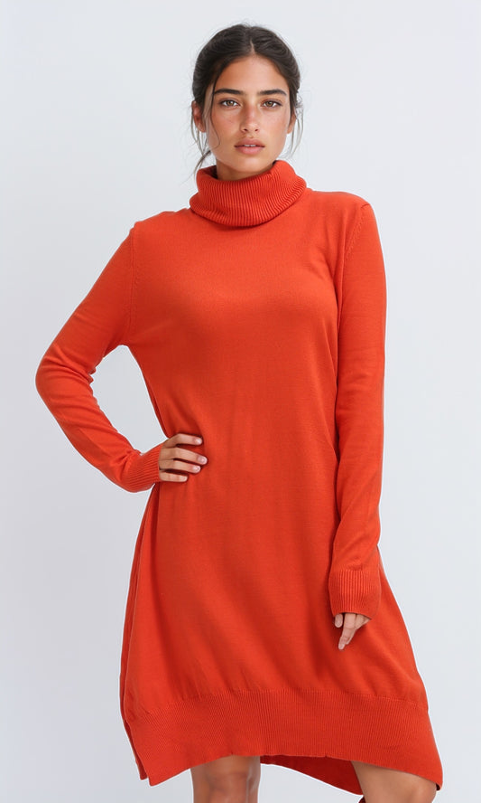 O202781 Slip On Regular Fit Pullover - Dark Orange