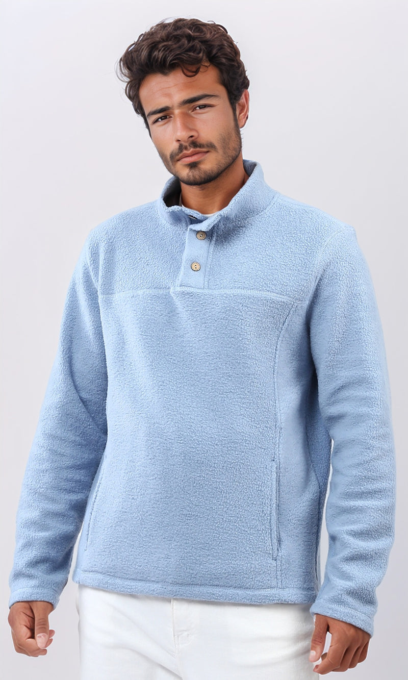 o202895 - Winter Long Sleeves Hoodie Neck - Sky Blue