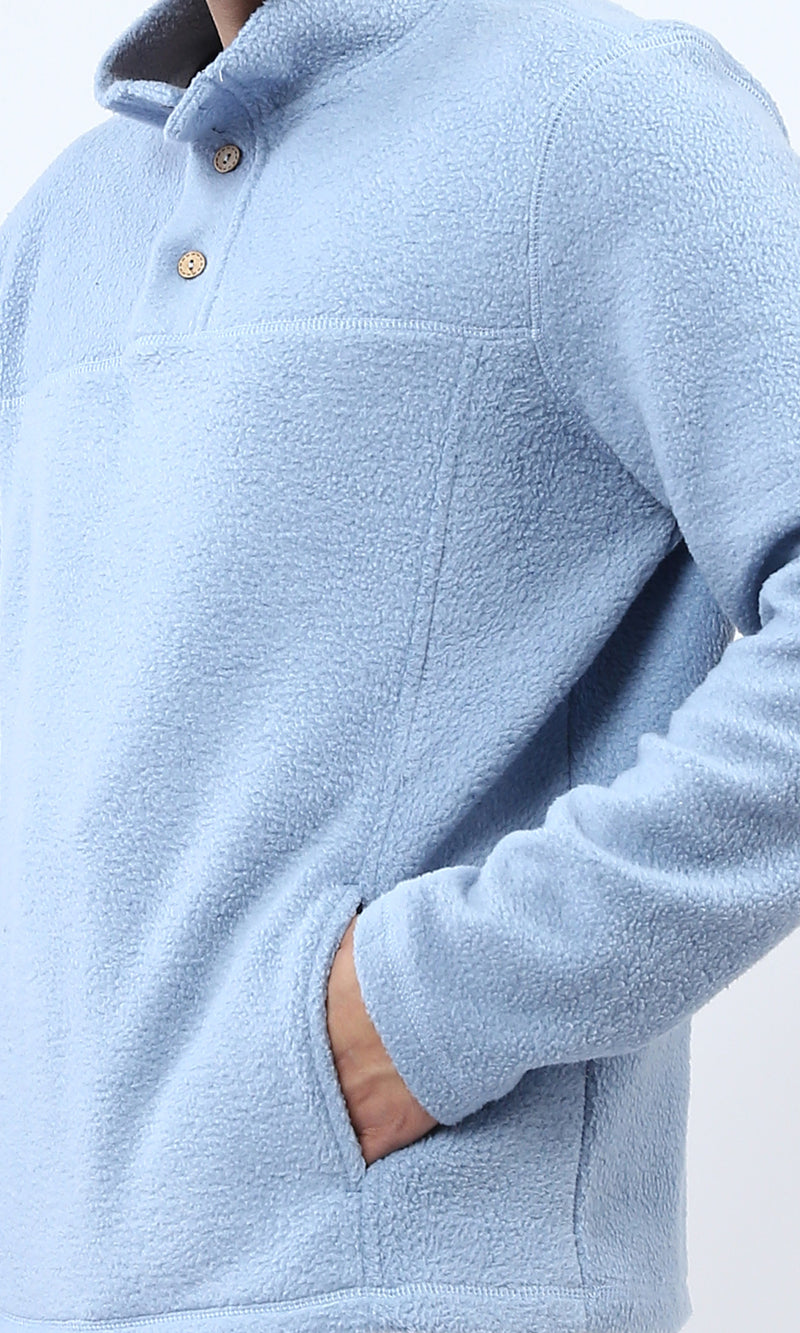 o202895 - Winter Long Sleeves Hoodie Neck - Sky Blue