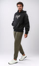 o202939 - Slip On Jogger Pants With Hem - Khaki