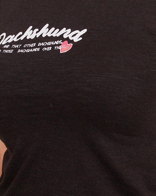 Ravin | Women’s "All I Need Is This Dachshund" Graphic Tee – Sport Luxe Edition - Black - O202960