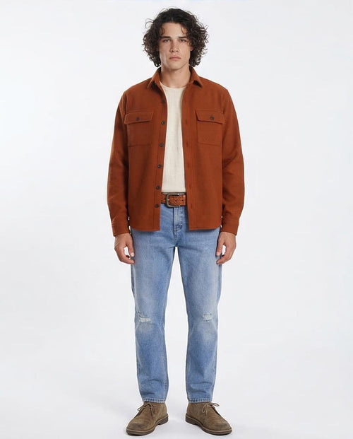 Ravin | Men’s "Heritage" Heavyweight Overshirt – Rust - O203046
