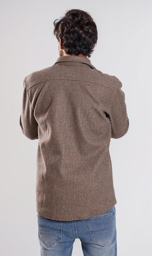 o203049-LONG-SLEEVE FLANNEL SHIRT - DARK GREY