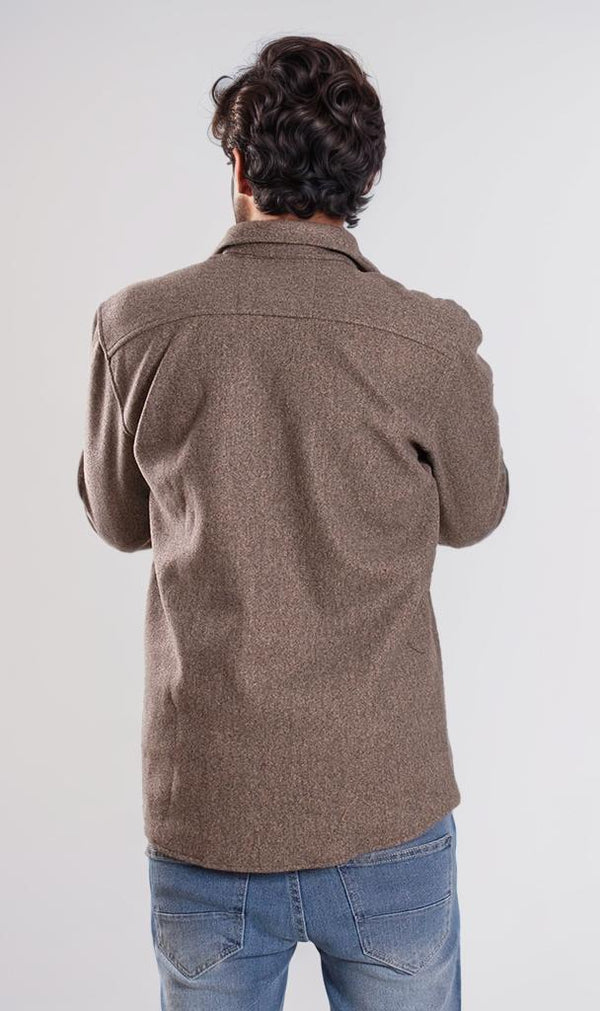 o203049-LONG-SLEEVE FLANNEL SHIRT - DARK GREY