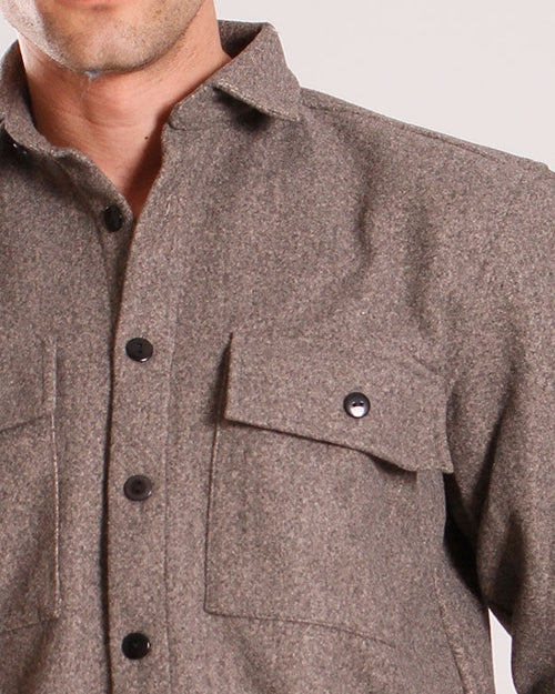 Ravin | Cotton-Rich Utility Overshirt – Earth Brown - o203049