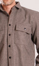 o203049-LONG-SLEEVE FLANNEL SHIRT - DARK GREY
