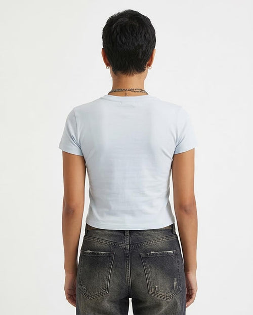 Ravin Strawberry Bistro Graphic Baby Tee - Ice Blue - O203062