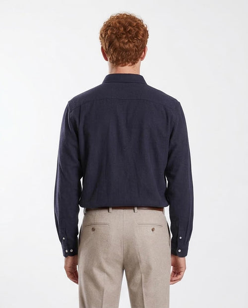 Ravin Navy Heritage Brushed Shirt - Navy - O203067