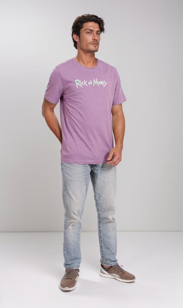 O203074 - Cartoon Graphic T-Shirt – Purple
