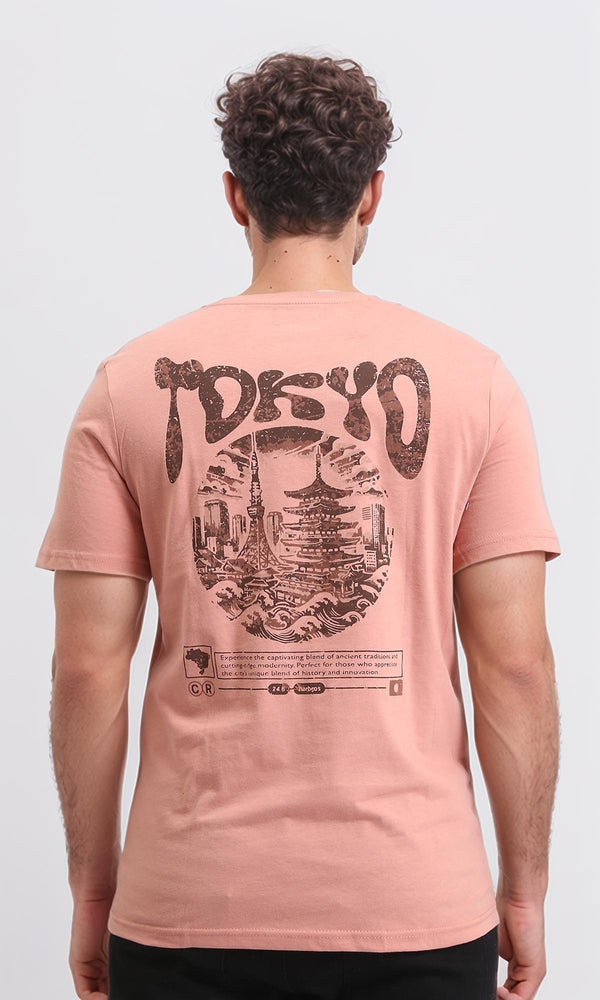 O203077 - Crew Neck Printed Cotton Tee - Dark Simon