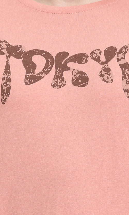 O203077 - Crew Neck Printed Cotton Tee - Dark Simon