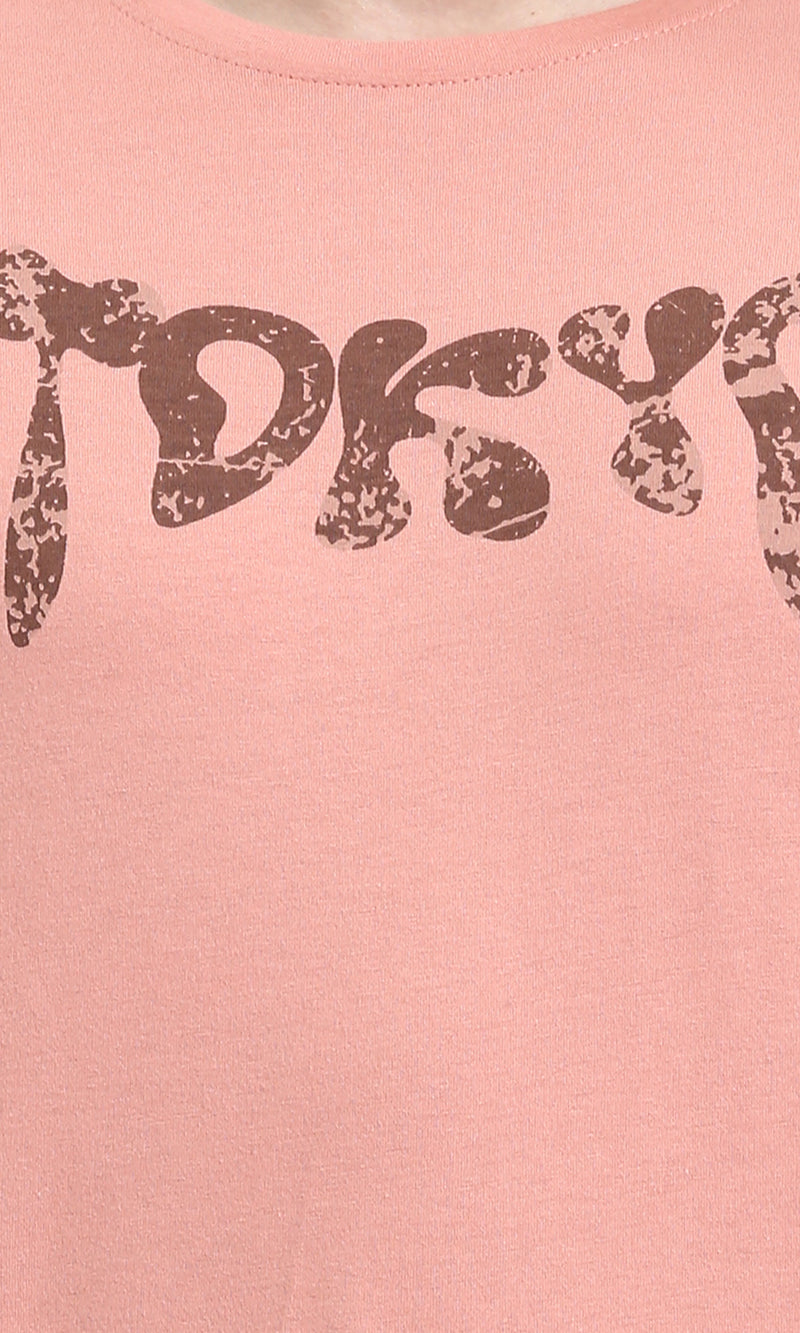 O203077 - Crew Neck Printed Cotton Tee - Dark Simon