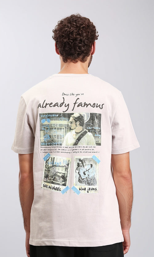 O203081 - "Stylish Team" Short Sleeves Slip On Tee - Light Beige