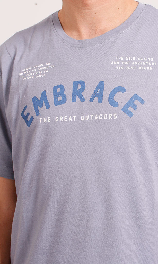 Ravin Men's Grey Graphic 'Embrace' T-Shirt