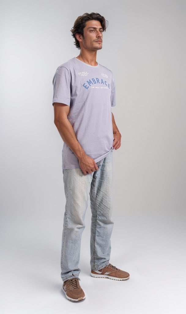 Ravin Men's Grey Graphic 'Embrace' T-Shirt
