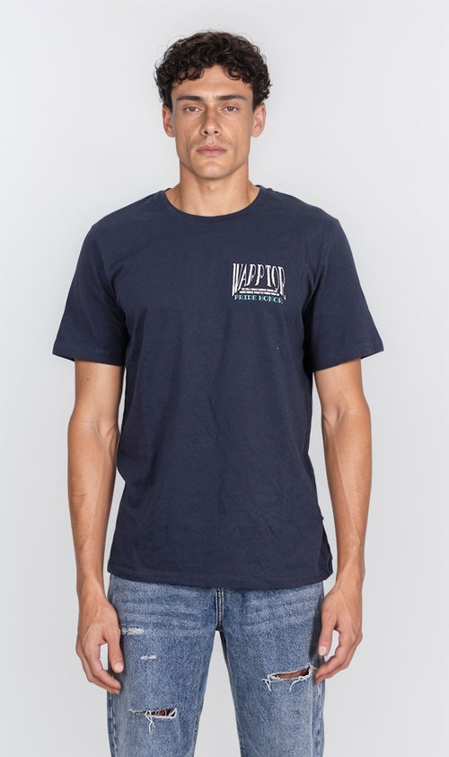 o203086 - Pharaoh Warrior Graphic T-Shirt - Navy Blue