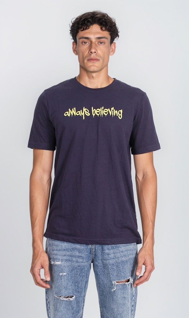 o203087 - Always Believing Graphic Tee - Dark Navy