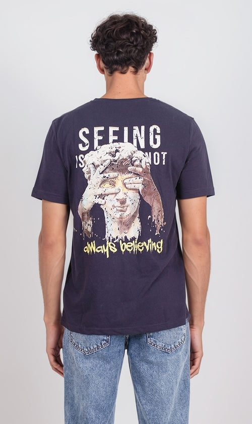 o203087 - Always Believing Graphic Tee - Dark Navy