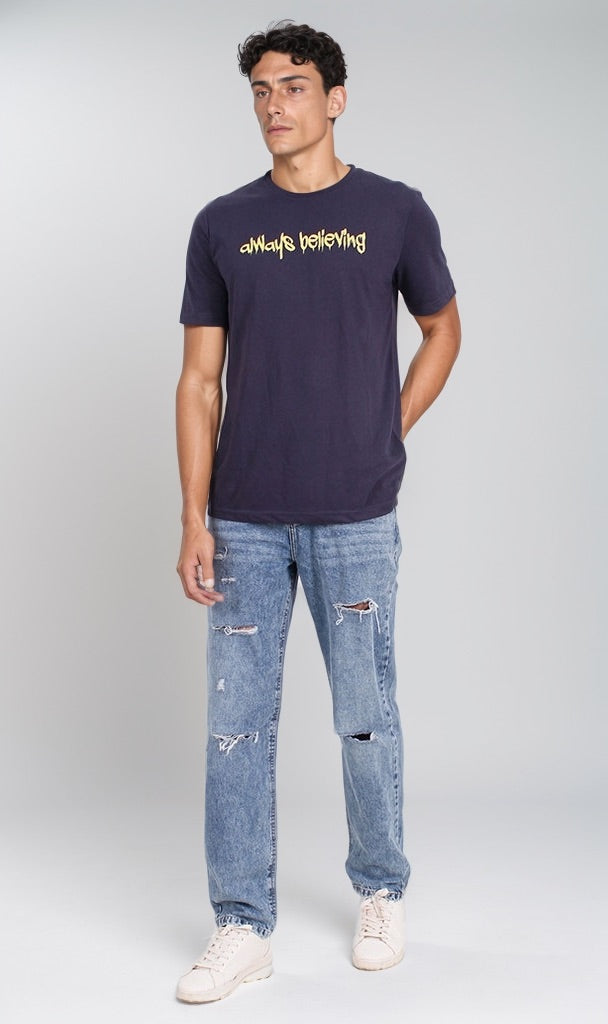 o203087 - Always Believing Graphic Tee - Dark Navy