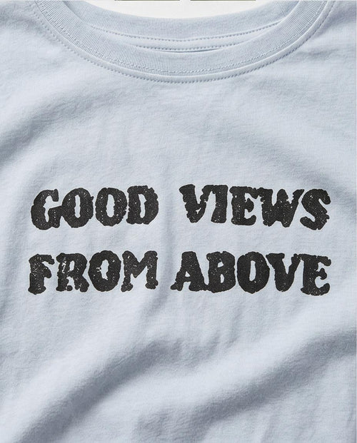 تيشيرت رجالي من رافين "Good Views From Above" بطبعة مونسترا باللون الأزرق الثلجي - O203088