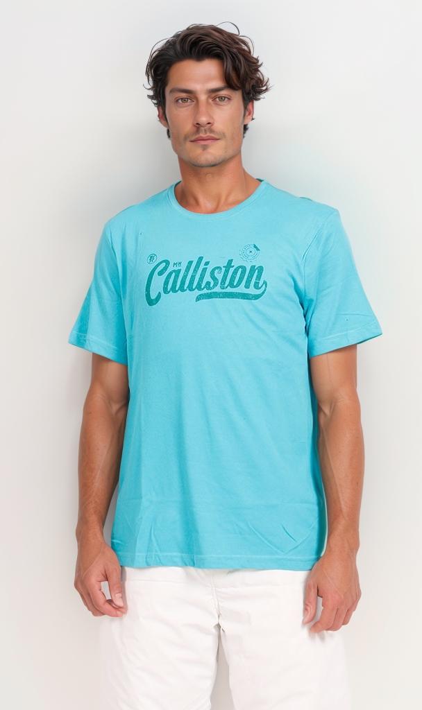 Typography Graphic T-Shirt - Cyan Blue