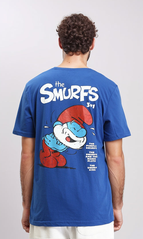 O203103 - "The Smurfs" Slip On Regular Fit Tee - Dark Blue