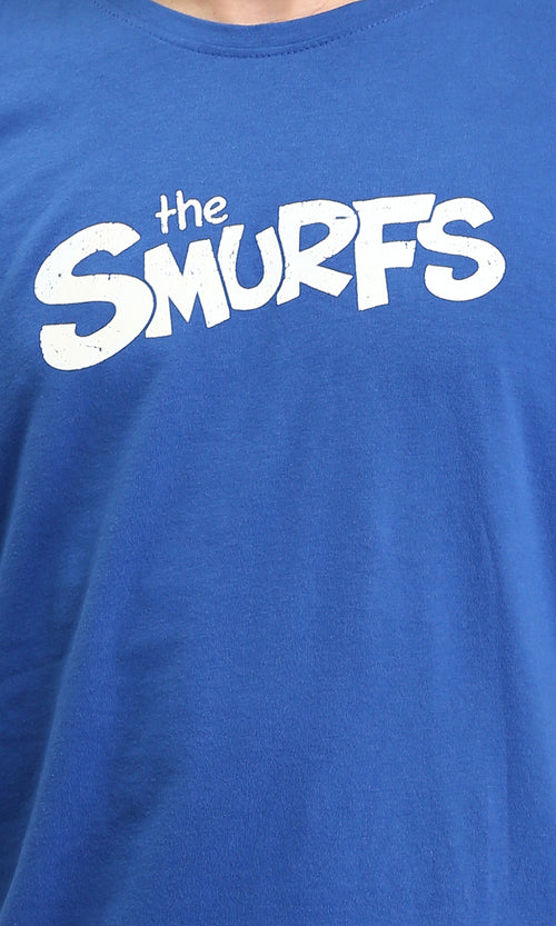 O203103 - "The Smurfs" Slip On Regular Fit Tee - Dark Blue
