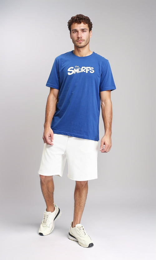 O203103 - "The Smurfs" Slip On Regular Fit Tee - Dark Blue
