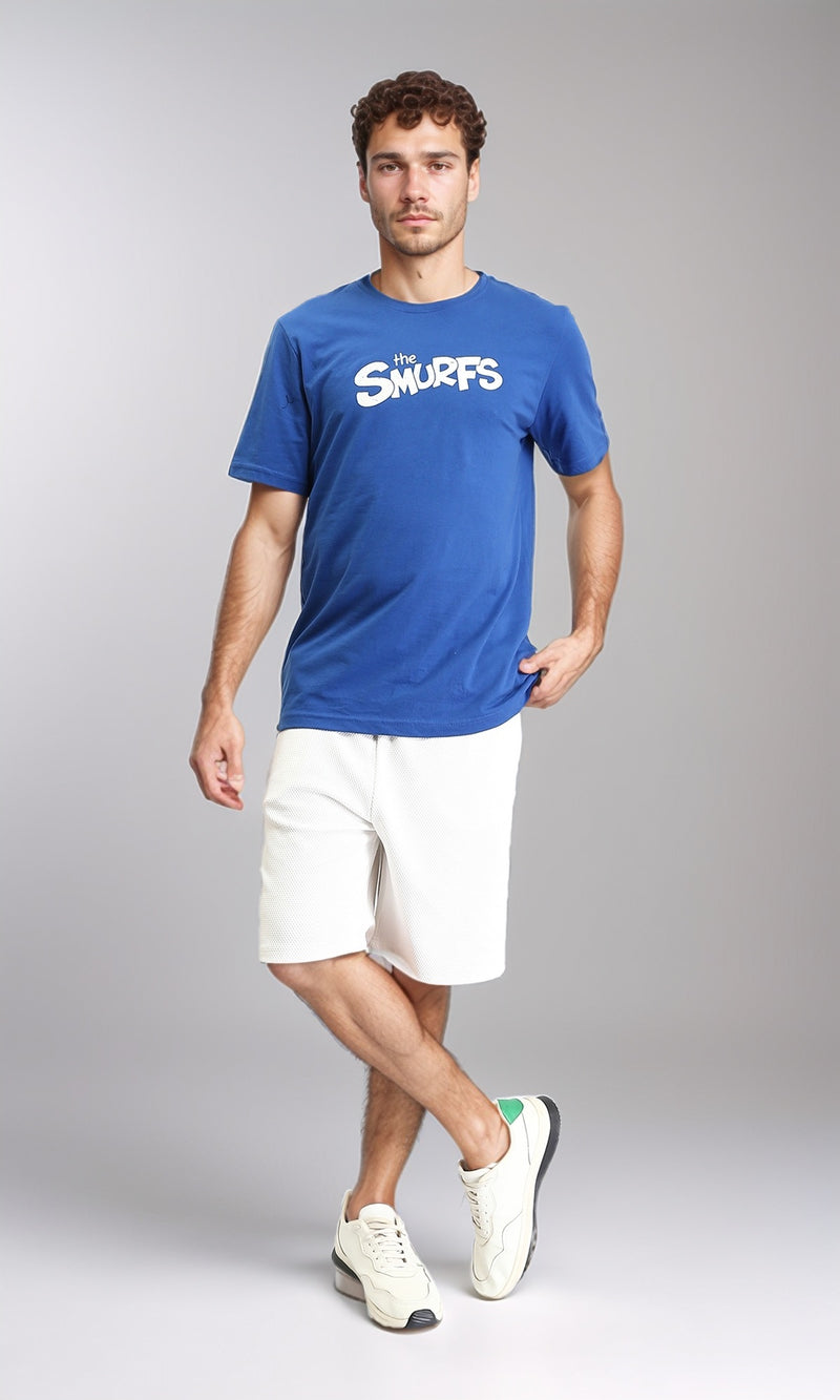 O203103 - "The Smurfs" Slip On Regular Fit Tee - Dark Blue