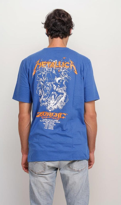 O203104 - Metallica Band Graphic T-Shirt – Royal Blue