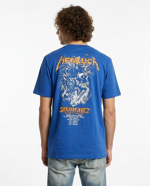 Ravin Men's Metallica Graphic Band Tee – Royal Blue 100% Cotton – O203104