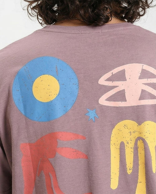 Ravin | Barcelona Abstract Graphic Tee in Dusty Rose - O203107